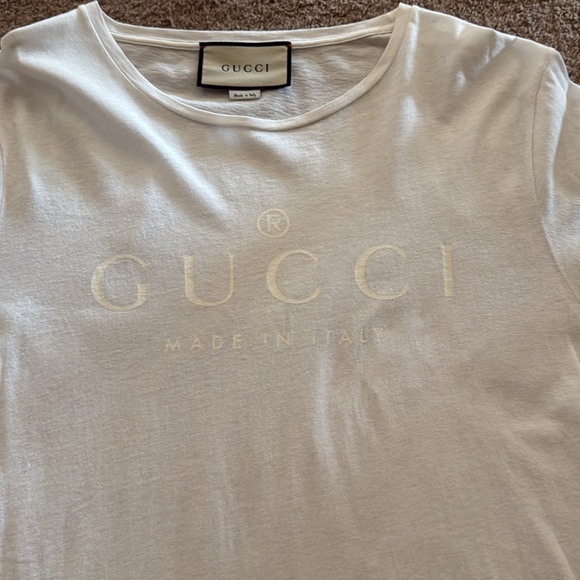 Gucci White Short Sleeve Tee - Picture 1 of 5